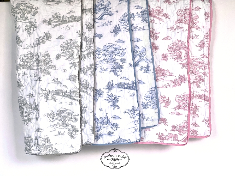 Storyland Toile Baby Quilt