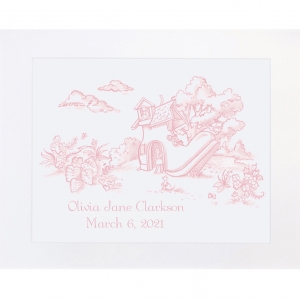 Old Woman Who Lived in a Shoe Storyland Toile Print