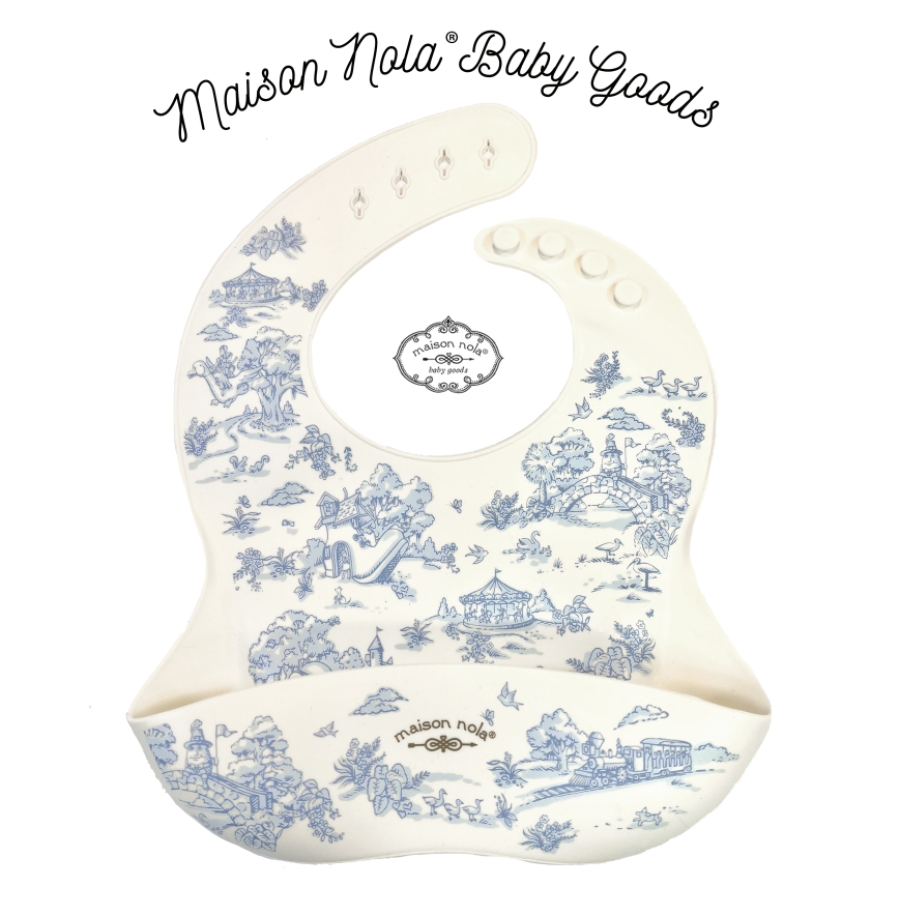 Storyland Toile Silicone Bib