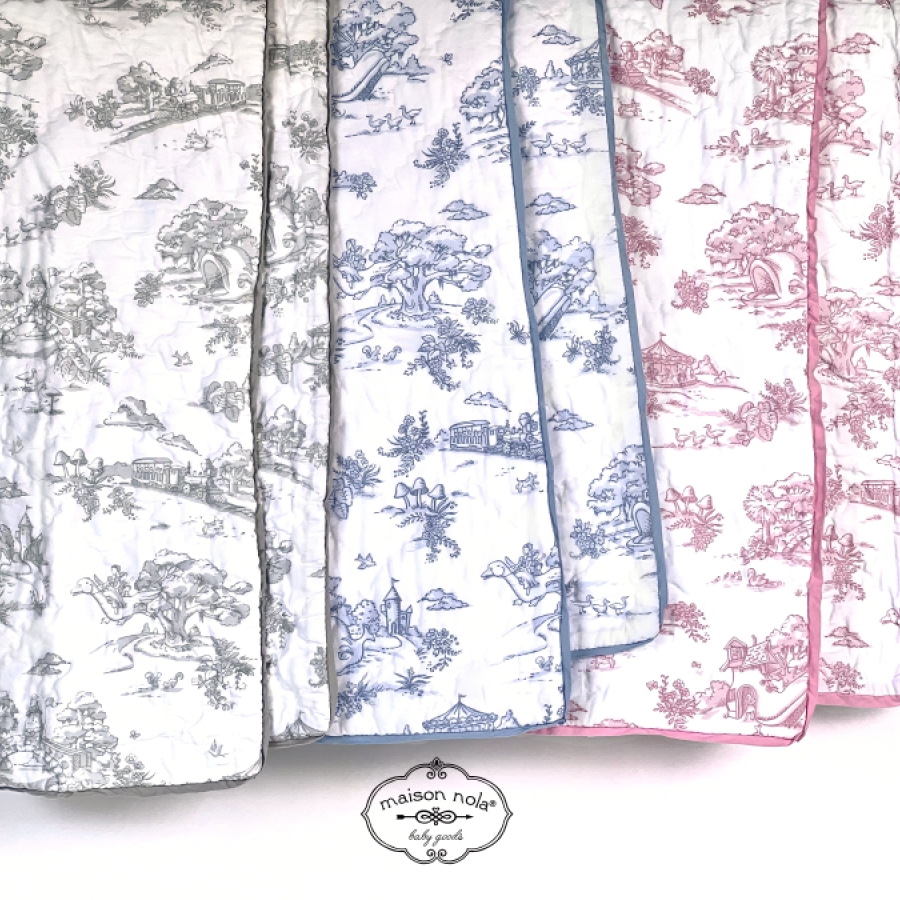 Storyland Toile Baby Quilt