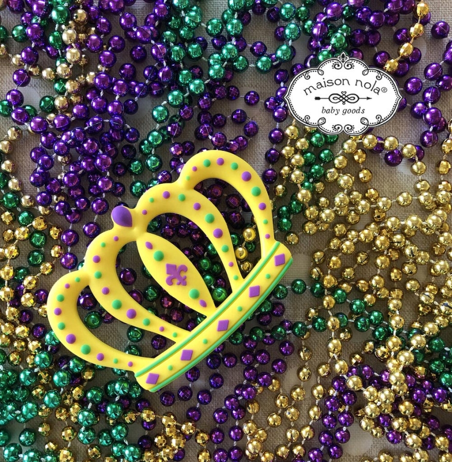 Crown Mardi Gras Silicone Teether