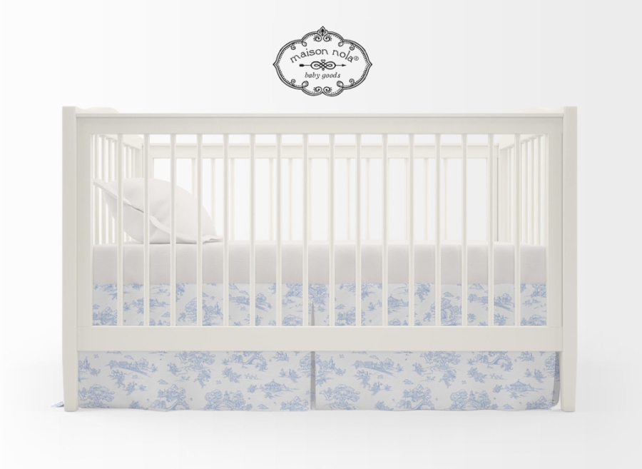 Storyland Toile Crib Skirt