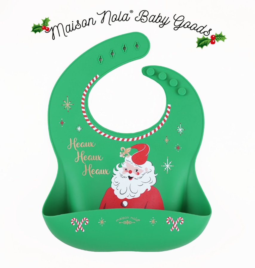 Santa Wink Bib