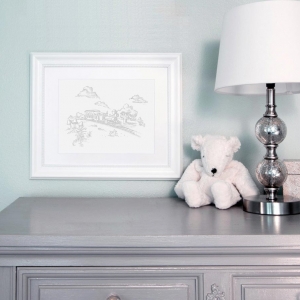 Train Storyland Toile Print