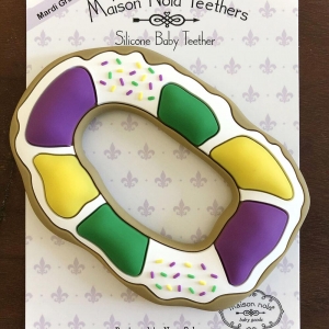 King Cake Silicone Teether