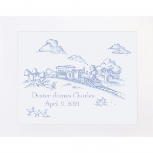 Train Storyland Toile Prints
