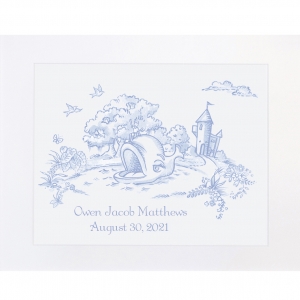 Whale Storyland Toile Print