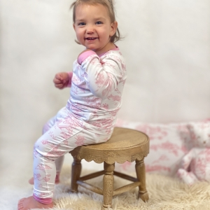 pink pajama sitting 2