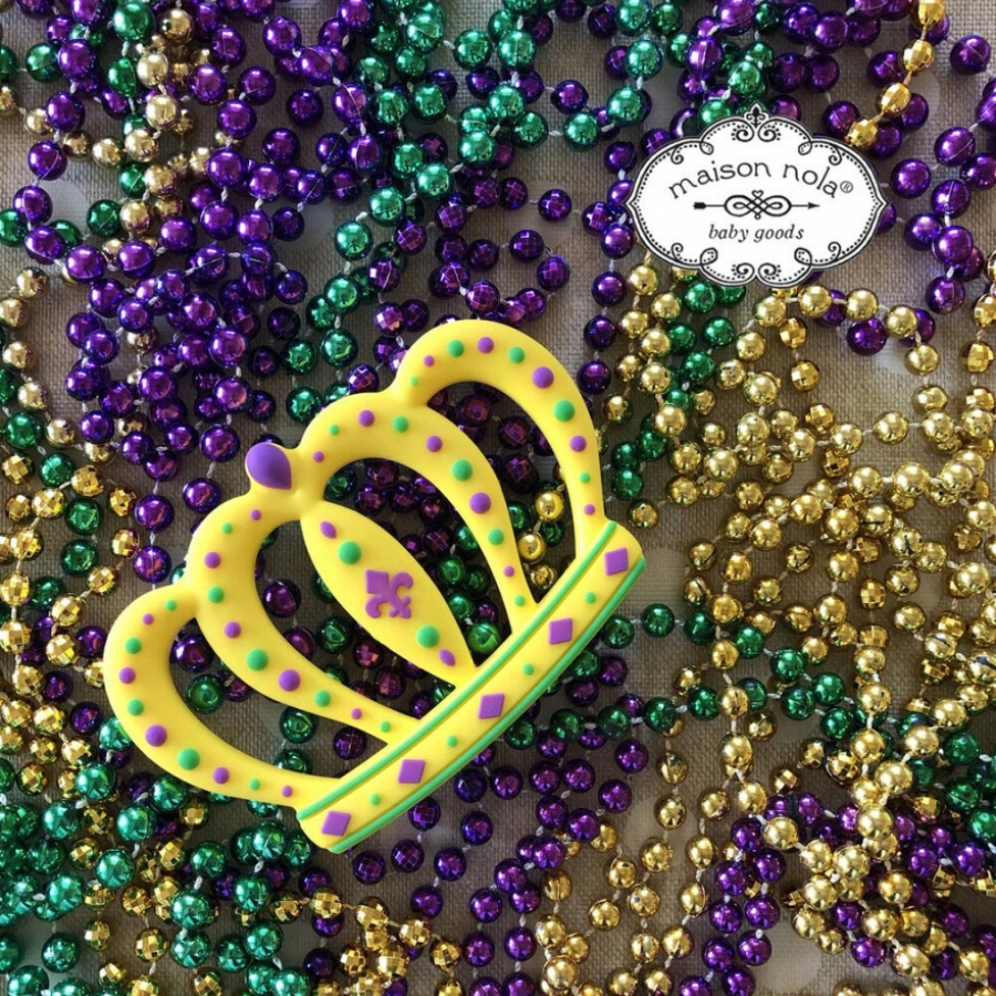 Crown Mardi Gras Silicone Teether