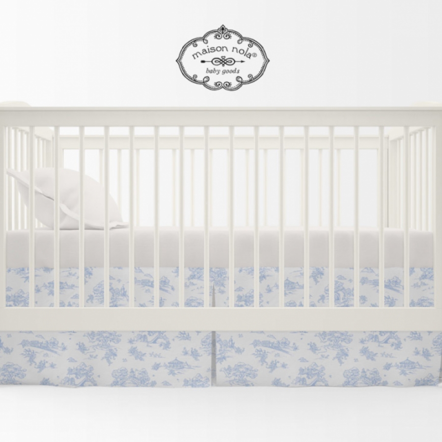 Storyland Toile Crib Skirt