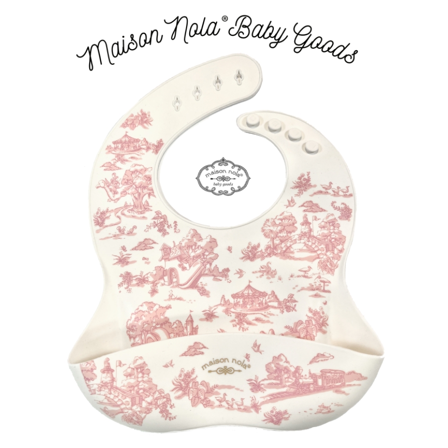 Storyland Toile Silicone Bib