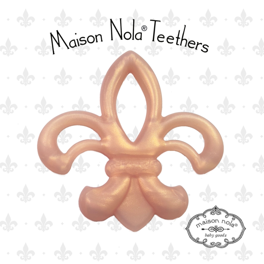 Fleur de Lis Silicone Teether